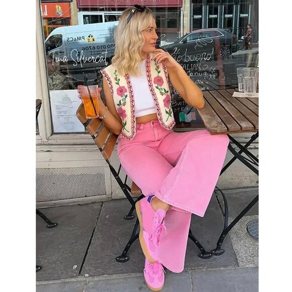 BLOGGER'S FAVE! Zara Embroidered Vest NWT - Picture 11 of 17